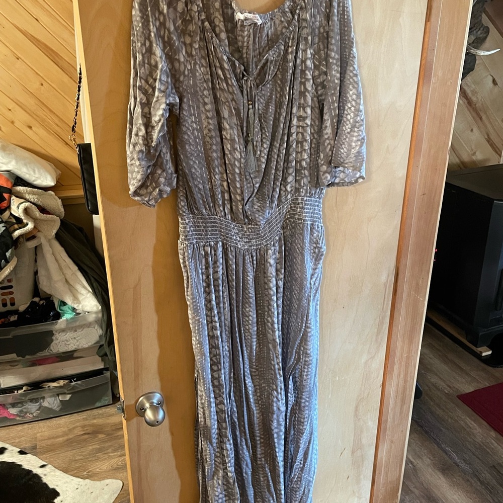 Snake skin printed dress